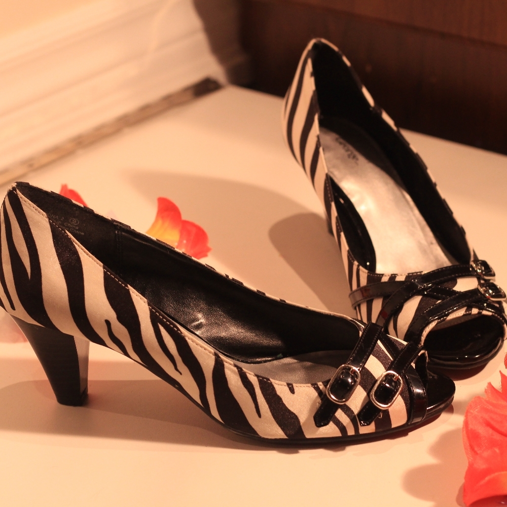 George zebra print heels for women's - Picture 3 of 8